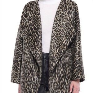 IRO Mohair Leopard Oversized Coat Size 34 US 2 4 Mess Revolve